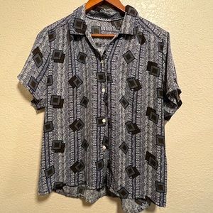 Vintage Short Sleeve Button Up